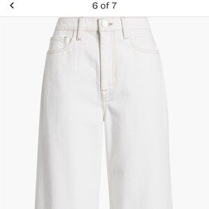 FRAME Le Jane Fray Hem Crop Wide Leg Jean